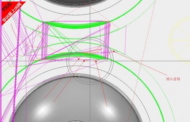 UG参考刀具过切