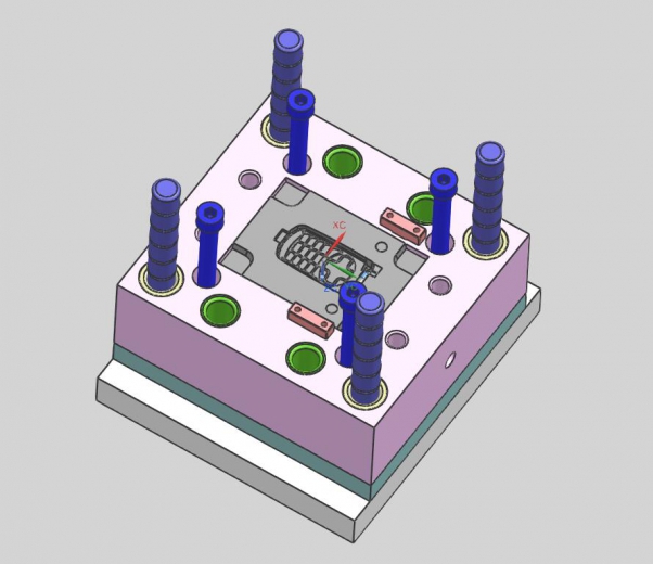 前模斜顶之翻盖手机壳模具图纸下载 